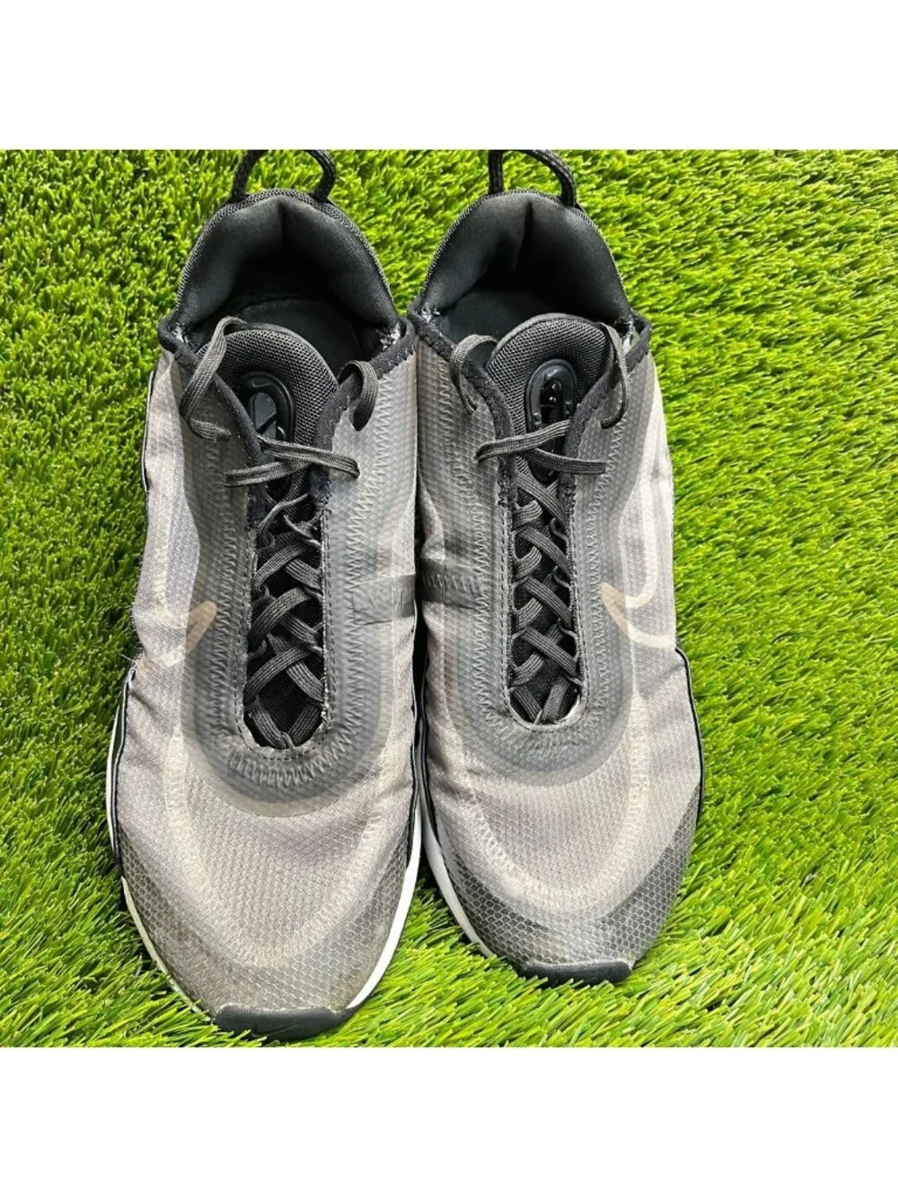 Nike Air Max 2090 Mens Size 11 Gray Black White Athletic Running Shoes Sneakers